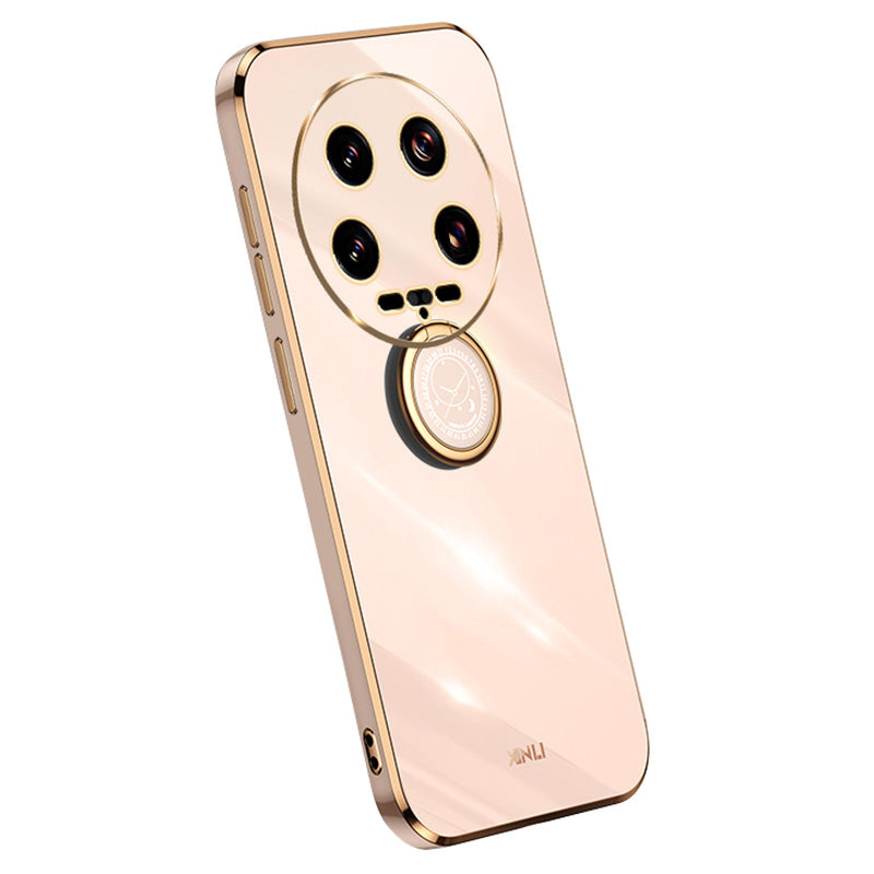 XINLI For Xiaomi 14 Ultra TPU Case Electroplating Phone Cover with Ring Holder Kickstand XINLI For Xiaomi 14 Ultra TPU Case Electroplating Phone Cover with Ring Holder Kickstand